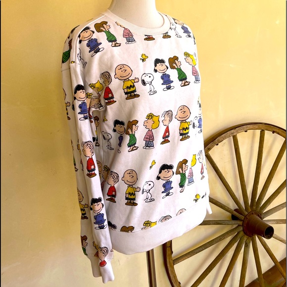PEANUTS CHARLIE BROWN SNOOPY Super Cute Fun Vintage Sweat Shirt Woman’s Size S - Picture 2 of 9